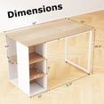 thumbnail image 2 of Gymax Bureau d'Ordinateur 45 Pieds' Bureau Moderne pour Bureau à Domicile avec 5 Compartiments de Rangement, 2 of 10