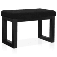 thumbnail image 1 of Bouclair Black Fabric and Wood Bench, 1 of 4