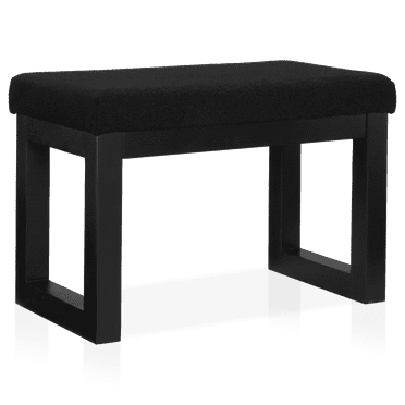 Bouclair Banc en Tissu Noir et en Bois
