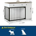 thumbnail image 2 of Bingirl Table d'Appoint Cage pour Chien de 47 Pouces : Comprend 2 Tiroirs et un Espace de Rangement, Convient aux Petits et Moyens Chiens, 2 of 7