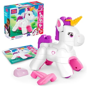 MEGA BLOKS Build & Enchant Unicorn Block Toy (26 Pieces) for Kids - Walmart Exclusive