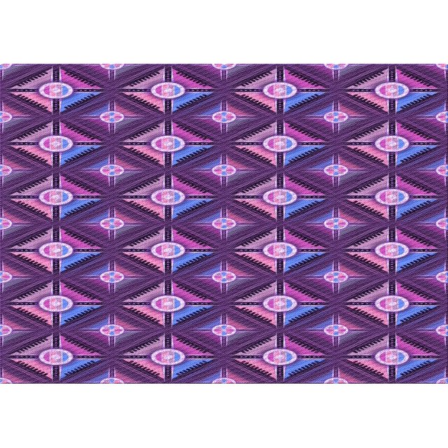 Ahgly Company Machine Washable Indoor Rectangle Transitional Purple Area Rugs, 2' x 3'