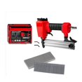 thumbnail image 1 of Air Nail Gun Furniture Pneumatic Nailer Construction Stapler Upholstery Tacker Tools With Staples, 1 of 7