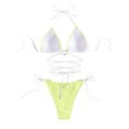 thumbnail image 4 of Qertyioot Bikini Bandeau Bandage pour Femmes Ensemble Amour à Cordon, 4 of 6