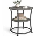 thumbnail image 1 of VASAGLE Side Table, 2-Tier Round End Table, Nightstand with Steel Frame for Small Spaces, Living Room, Bedroom, Misty Gray and Ink Black, 1 of 5