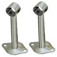 thumbnail image 1 of GROWTH TANK 2x Stainless Steel Wardrobe Pipe Lever Bracket Closet Rod Holder 150mm, 1 of 9
