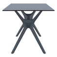 thumbnail image 3 of Compamia Ibiza Table à Manger 55 Pieds HPL avec Pattes en Thermoplastique à Air, Gris Foncé (1 Unité), 3 of 5