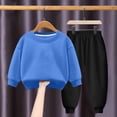 thumbnail image 3 of Pisexur Ensemble 2 Pcs pour Bébé Filles Garçons Automne Hiver Mode Décontractée Polaire Couleur Unie Manches Longues Col Rond Chandails en Molleton et Pantalons Vêtements de Détente Ensemble de Survêtement pour Enfants 3-8 Ans, 3 of 4