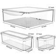 thumbnail image 2 of TEAFIRST 10 Pack Refrigerator Organizer Bins,Stackable with Lids Clear Containers for Fruits Plastic, 2 of 7