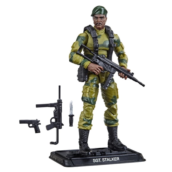 G.I. Joe Retro Lonzo “Stalker” Wilkinson Toy 3.75-Inch-Scale Collectible Action Figure with Multiple Accessories, Toys for Kids Ages 4 and Up