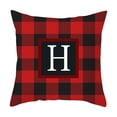 thumbnail image 2 of Yhmxh Pillow Covers Throw Pillow Covers Pillow Protector Twenty Six Letters Christmas Pillowcase Peach Skin Print Cushion Cover Plaid Cushion Pillowcase Peach Skin Pillowcase, 2 of 3