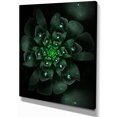 thumbnail image 2 of Glowing Crystal Green Fractal Flower - Floral Canvas Art Print, 2 of 3