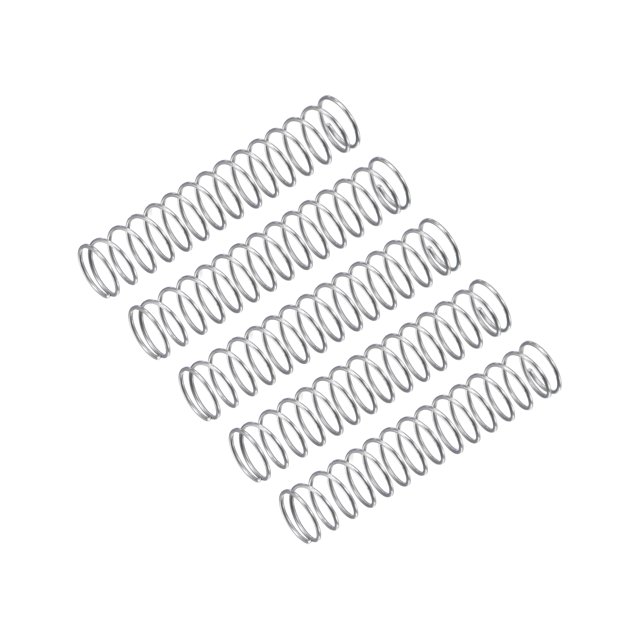 Unique Bargains Compression Spring, 5 Pack 304 Stainless Steel, 4mm OD, 0.3mm Wire, 20mm Length