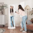 thumbnail image 2 of HOMCOM Jewelry Cabinet with Mirror, LED Jewelry Armoire, White, 2 of 10