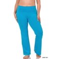 thumbnail image 1 of CHUANK Womens & Plus Stretch Cotton Fold-Over High Waist Bootcut Workout Flared Yoga Pants, 1 of 5