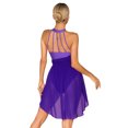 thumbnail image 2 of Aislor Robe de Danse Lyrique Sans Manches à Blocs de Couleur Jupe en Chiffon Justaucorps Robe de Danse Contemporaine Violet Foncé m, 2 of 7