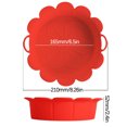 thumbnail image 4 of Iumwxz Gadgets de Cuisine Plateau de Cuisson Réutilisable pour Friteuse à Gaz Tapis de Plateau de Friteuse en Forme de Fleur Ensemble d'Ustensiles de Cuisine Gel de Silice Rouge Soldes de Liquidation, 4 of 6