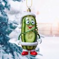 thumbnail image 5 of Amzcrzy Acrylic Cucumber Pendant Multi Functional Acrylic Decorative Christmas Tree Pendant Cute Mini Cucumber Christmas Pendant Holiday Decorations Hanging Decor Garden Decorations, 5 of 5