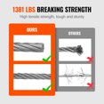 thumbnail image 4 of VEVOR T316 Deck Railing Cable, 1/8" Stainless Steel Wire Rope 300 ft with Cutter Kit, 7x7 Strands Construction Marine Aircraft Grade, 4 of 9