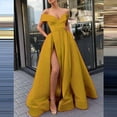 thumbnail image 4 of Ketyyh-chn99 Robe Maxi pour Femmes Robe d'Été Femmes Élégante à Manches Évasées Soirée Fête Robe Formelle Grande Taille Jaune,2TG, 4 of 4