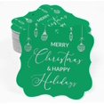 thumbnail image 2 of Inkdotpot Pack Of 100 Real Silver Foil Bracket Shape Paper Tags Merry Christmas & Happy Text Favor Hang Tags, 2 of 7