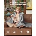 thumbnail image 3 of Twister.CK 90" x 100" Electric Heated Blanket King Size, with 10 Heating Levels & 10 Time Settings, Machine Washable Sherpa, ETL Certified, Gray, 3 of 9