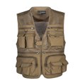 thumbnail image 3 of S SERENABLE Men Fishing Vest Breathable Multi-Pocket Mesh Waistcoat Photo Travel Work Jacket 3XL, 3 of 9