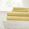 thumbnail image 1 of ienjoy Home 4 Piece Honeycomb Patterned Home Collection Premium Ultra Soft Bed Sheet Set, Twin, Yellow, 1 of 4