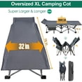 thumbnail image 4 of Slsy 2 Pack Oversized XXL Folding Bed Cot with 3.3 Inch 2 Sided Mattress, 32" Wide 900lb Loading Double-Layer 1200D Folding Camping Cots with Carry Bag, Portable Sleeping Cot Guest Bed, 4 of 14
