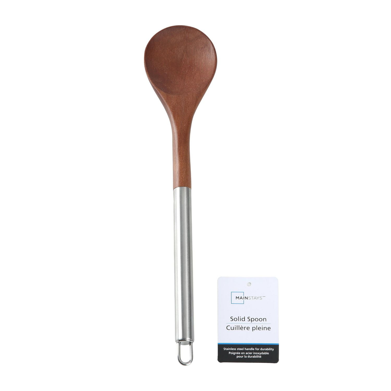 Mainstays Acacia Wood and Stainless Steel Solid Spoon