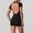 Black, variant on PISONIC Built in Bra Workout Jumpsuits for Women Seamless Compression Short Bodysuit Shapewear One Piece Yoga Jumpsuit