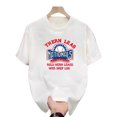 thumbnail image 1 of T-Shirt Décontracté d'Été Blanc Imprimé Hommes Femmes Extérieur Respirant Coton Chemise Ronde, 1 of 1