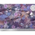 thumbnail image 2 of Soimoi Poly Georgette Fabric Flower Vase,Cat & Girl Human Figure Print Fabric by The Yard 42 Inch Wide, 2 of 3