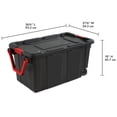 thumbnail image 2 of Sterilite Ensemble de 4 Bacs de Rangement Robustes avec Couvercles et Roues, 40 Gal, Noir, 2 of 11
