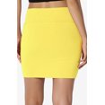 thumbnail image 3 of TheMoogan Women's Basic Stretch Cotton High Waist Double Layer Tube Mini Skirt, 3 of 7