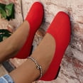 thumbnail image 3 of Womens Square Toe Dressy Shoes Spring Fall Knit Fashion Casual Ballet Flats Slip on Loafers for Ladies, 3 of 6