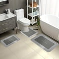 thumbnail image 4 of Wzzjkit 3PC Bathroom Rugs, Soft Comfortable Bath Mats for Bathroom, Non-Slip Machine Washable Bathroom Mats, Thick Dry Quickly Absorbent Water Bath Mat, 4 of 6