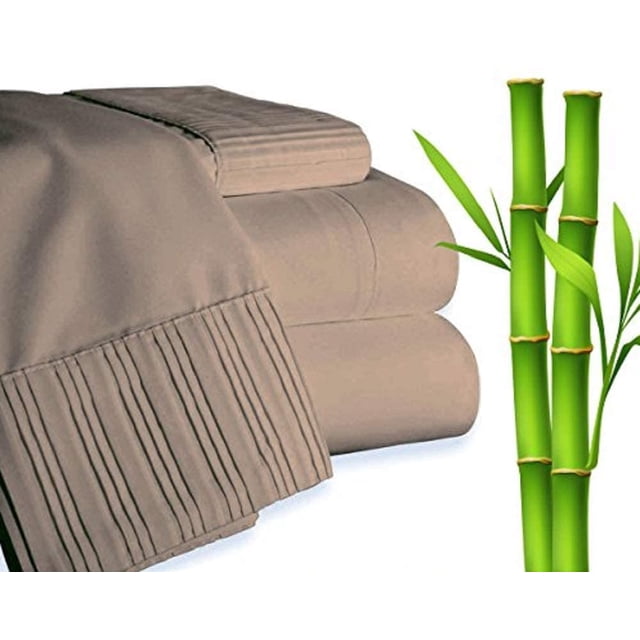 Live Well Bamboo Comfort Bedding Ensemble de Draps 6 Pcs