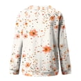 thumbnail image 4 of KIHOUT Chandails Molletonnés pour Femmes en Liquidation, Hauts Blouse à Manches Longues d'Automne et d'Hiver à Col Rond à Imprimé Floral, Coupe Ample, Taille P-2TG, 4 of 5