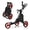 Rouge, variante sur Gymax Chariot de Golf Pliable à 3 Roues à Pousser et Tirer avec Poignée Réglable Gris