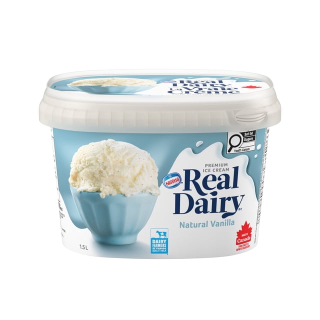 REAL DAIRY Natural Vanilla Premium Ice Cream, 1.5 L
