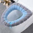 thumbnail image 4 of AMERTEER 2Pcs  Soft Washable Thick Toilet Seat Cover Home Hotel Closestool Pad, 4 of 10