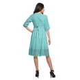thumbnail image 3 of Moomaya Robe Midi Unie pour Femmes, Kurta de Soirée Décontractée avec Dentelle, Tenue d'Été, 3 of 6