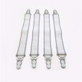 thumbnail image 3 of Levinsohn Sangles de Drap Fresh Ideas, pour Toutes les Tailles de Drap-Housse, Lot de 4, Blanc, 3 of 4