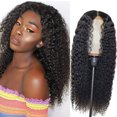 thumbnail image 2 of Peruvian Curly Human Hair Wig Glueless Lace Front Human Hair, 2 of 3