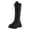 D-Black, variant on Kcodviy High Knee Riding Boot Socks Women Knee High Boots Heels Flat Thigh High Stretch Boots for Women Winter Women's Boots