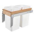 thumbnail image 1 of Rev-A-Shelf Top Mount Double Pullout Under Cabinet Trash Can, 27 Qt, 4WCTM-15DM2-162, 1 of 12