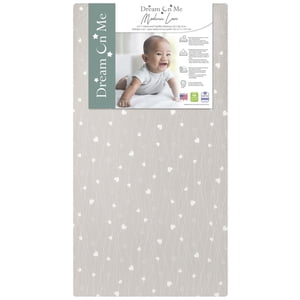 Dream On Me Amour moderne 2 en 1 Matelas pour nourrissons et tout-petit / Greenguard Gold Environnement Matelas pour bébé / JPMA Matelas pour bébés certifié / Couverture en vinyle imperméable/Support maximal et sécurité