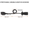 thumbnail image 3 of Unique Bargains 1Pc 7 pin trailer connector for boat trailer lights trailer plug Adapter with 5 FT, 3 of 7