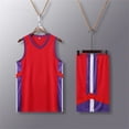 thumbnail image 4 of RKSTN Soccer Maillot Garçons Filles Col Rond Sans Manches Uniforme d'Entraînement de Soccer Deux Pièces Maillot Athlétique Ensemble de Sport (Rouge,m)Unisexe, 4 of 5